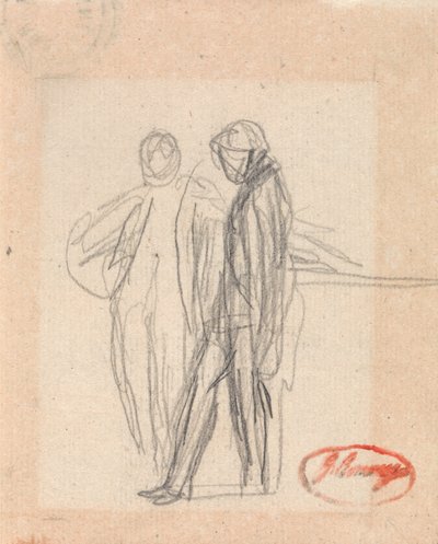 Twee staande figuren door George Romney