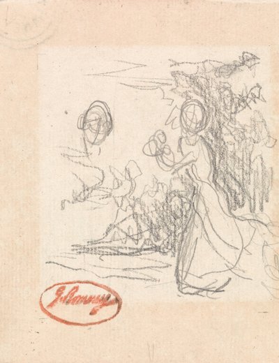 Jonge vrouw, mogelijk op de vlucht door George Romney