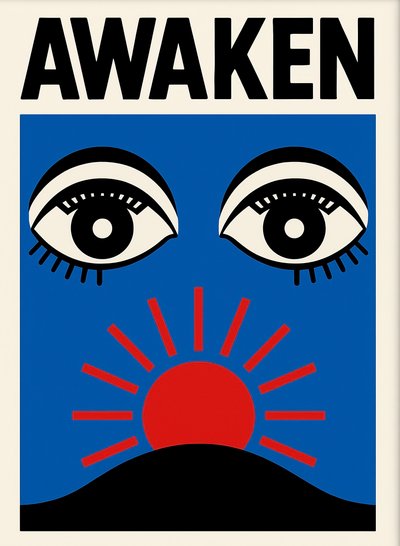 Ontwaken, 2025 (acrylverf op doek) door George Rosaly