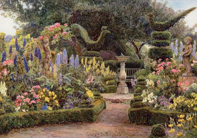 De wijzerplaat in Raunscliffe, Leicestershire (kleurenlitho) door George Samuel Elgood