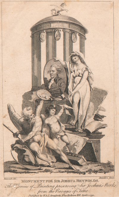 Monument voor Sir Joshua Reynolds door George Saunders