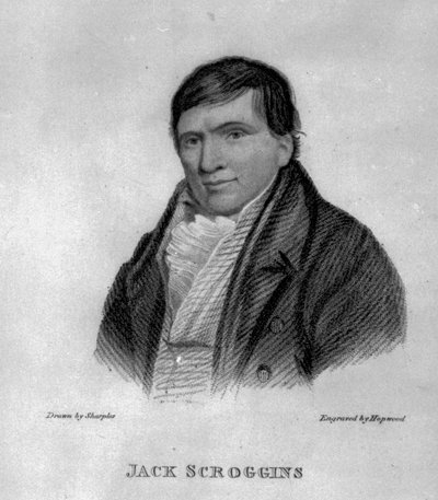 Jack Scroggins, gegraveerd door Hopwood door George Sharples