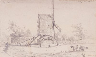 Uitzicht op molen op Blackheath, Greenwich, Londen door George Shepheard