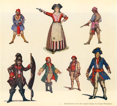 Ontwerpen voor The Pirates of Penzance door George Sheringham