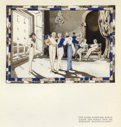 Illustratie voor The Happy Hypocrite door Max Beerbohm door George Sheringham