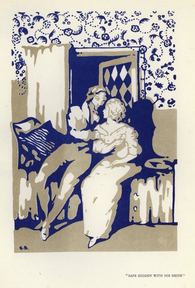 Illustratie voor De Gelukkige Hypocriet door Max Beerbohm door George Sheringham