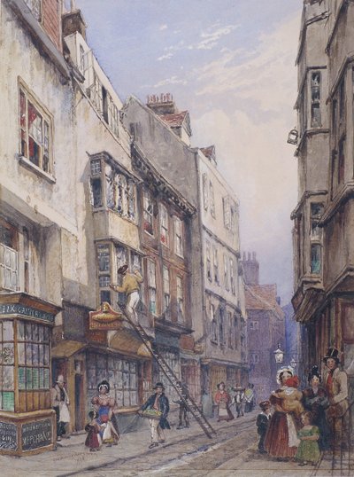 Bell Yard bij Chancery Lane, Londen, 1835 door George Sidney Shepherd