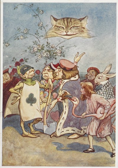 De Cheshire Kat die Alice en de Kaartbeul Bekijkt, met Anderen door George Soper