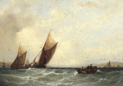 Vissersboten voor een Nederlandse Kust door George Stainton