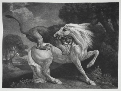 Een Paard Aangevallen door een Leeuw, 1788 door George Stubbs