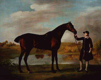 De Jachthond van de Hertog van Malborough met een Staljongen door George Stubbs