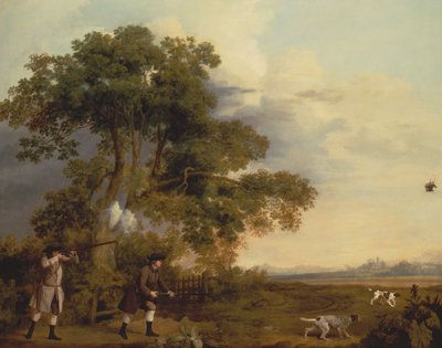 Twee heren schieten door George Stubbs