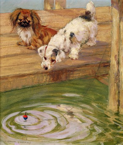 Een Peke en een Terrier door George Vernon Stokes