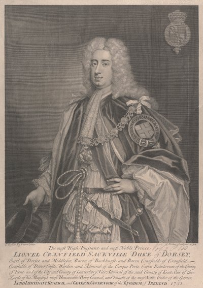 Lionel Cranfield Sackville, 1e hertog van Dorset door George Vertue