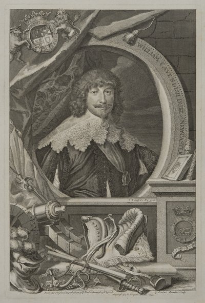 Portret van William Cavendish, 1e Hertog van Newcastle, 1739 door George Vertue