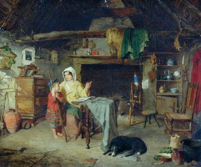 De Ettrick. Herderjongen ontvangt zijn eerste indrukken van zijn moeder, 1858 door George Washington Brownlow