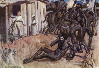 Illustratie voor Romance of Empire, Australië door George Washington Lambert