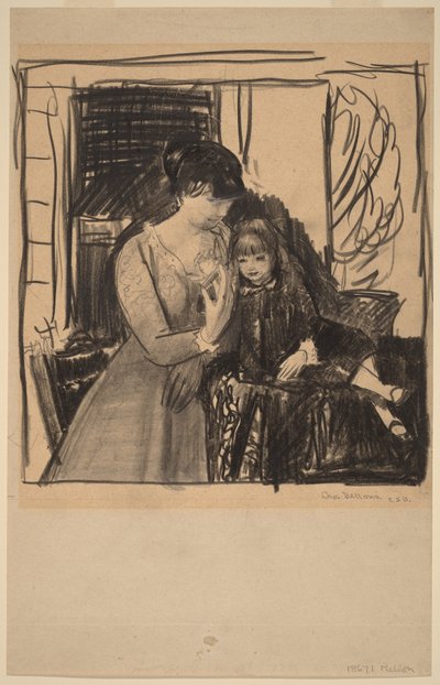 Anne en haar moeder door George Wesley Bellows