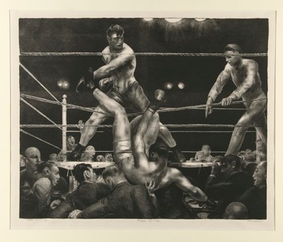 Dempsey en Firpo door George Wesley Bellows