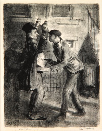 De Overval, 1921 door George Wesley Bellows