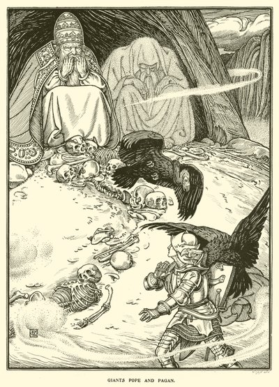 Reuzen Paus en Heiden door George Woolliscroft Rhead