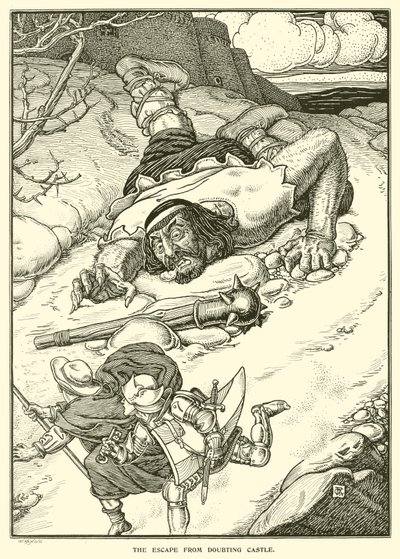 De ontsnapping uit Kasteel Twijfel door George Woolliscroft Rhead