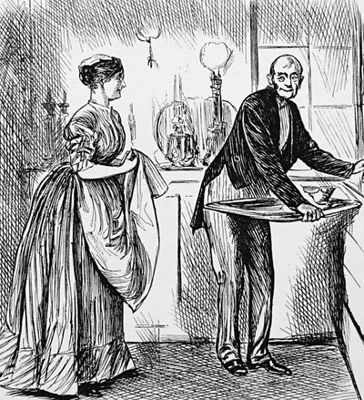 Een kok en butler door George du Maurier