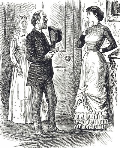 Cartoon die een ander type gasmeter in gebruik toont door George du Maurier