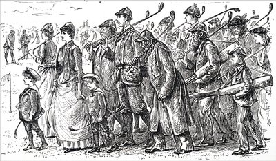 De groeiende populariteit van golf door George du Maurier