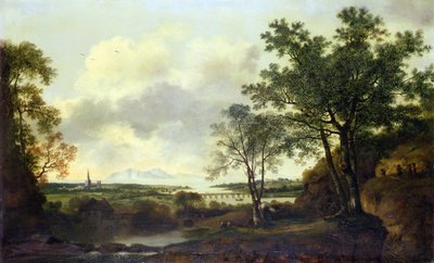 Een Capriccio Uitzicht op Chichester, met Figuren en Vee op de Voorgrond door George of Chichester Smith