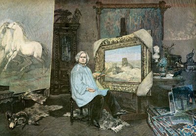 The artist Rosa Bonheur in her studio door Georges (1865 1951) Achille Fould