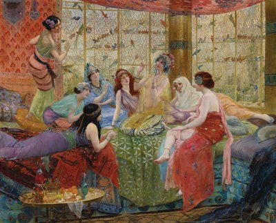 De kletsende vogels door Georges Antoine Rochegrosse