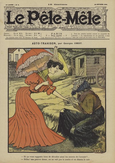 Zelfverraad. Illustratie voor Le Pele-Mele, 1906 door Georges Antonin Henri Mory