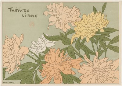 Myrane et Les Chapons Programma voor Théâtre Libre, 1889 door Georges Auriol