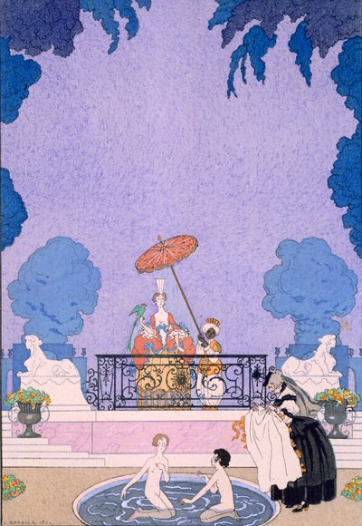 Illustratie uit een sprookjesboek door Georges Barbier