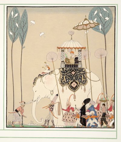 La Belle Missous uit Personages de Comedie, uitgegeven 1922 door Georges Barbier