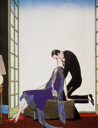Le Feu, lithografie uit Falbalas et Fanfreluches, Almanach des Modes Presentes, Passees et Futures door Georges Barbier