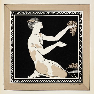 Nijinsky als een faun in het ballet L