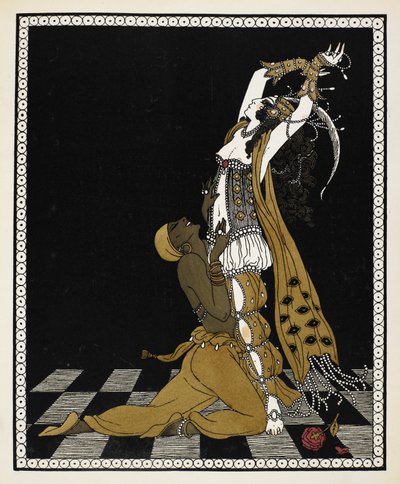 Nijinsky als de Gouden Slaaf in Sheherazade, een symfonische suite gecomponeerd door Nikolai Rimsky-Korsakov in 1888 door Georges Barbier