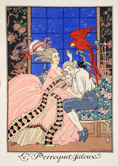 De Jaloerse Papegaai door Georges Barbier