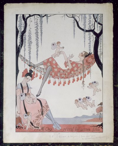 Waar Dromen Jonge Vrouwen Van? 1918 door Georges Barbier