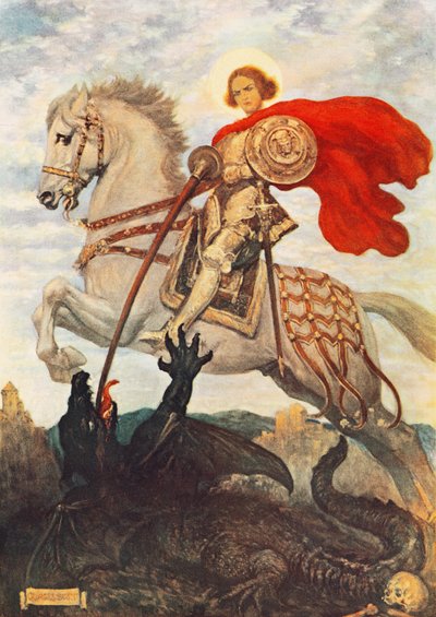 Sint Joris en de Draak door Georges Bertin Scott