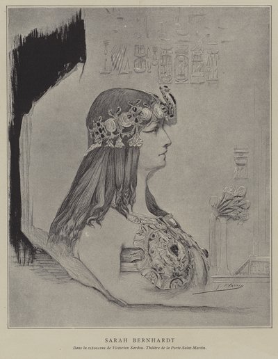 Sarah Bernhardt, Franse actrice door Georges Clairin