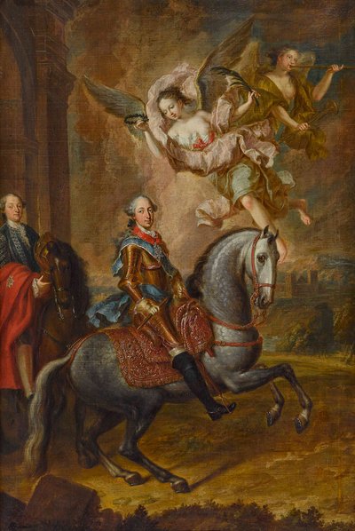 Maximiliaan III Jozef, keurvorst van Beieren, te paard door Georges Desmarées