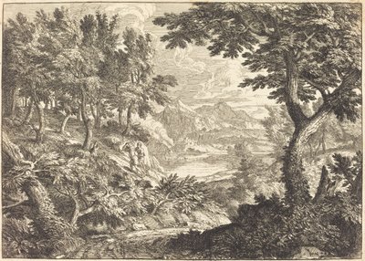Landschap met reizigers door Georges Focus