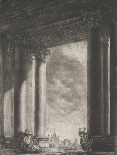 Een Zicht op de Vestibule van Santa Maria Maggiore in Rome, 1765-67 door Georges François Blondel