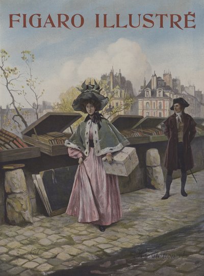 Aarzeling. Omslag van Le Figaro Illustre, oktober 1897 door Georges Jules Auguste Cain