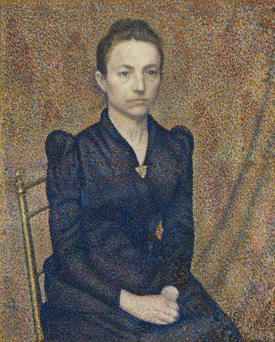 Portret van de zus van de kunstenaar door Georges Lemmen