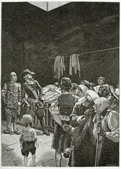 La Morgue - illustratie uit Han d’Islande, 19e eeuw door Georges Marie Rochegrosse