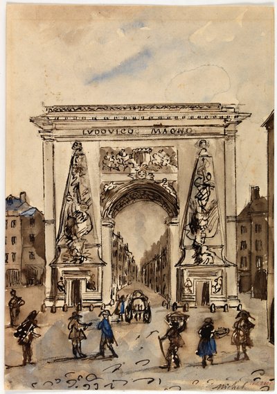 Ingang van de voorstad Saint-Martin door Georges Michel